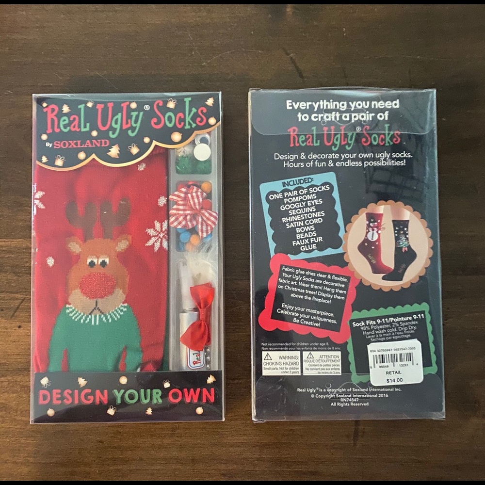 Create your own ugly Christmas socks